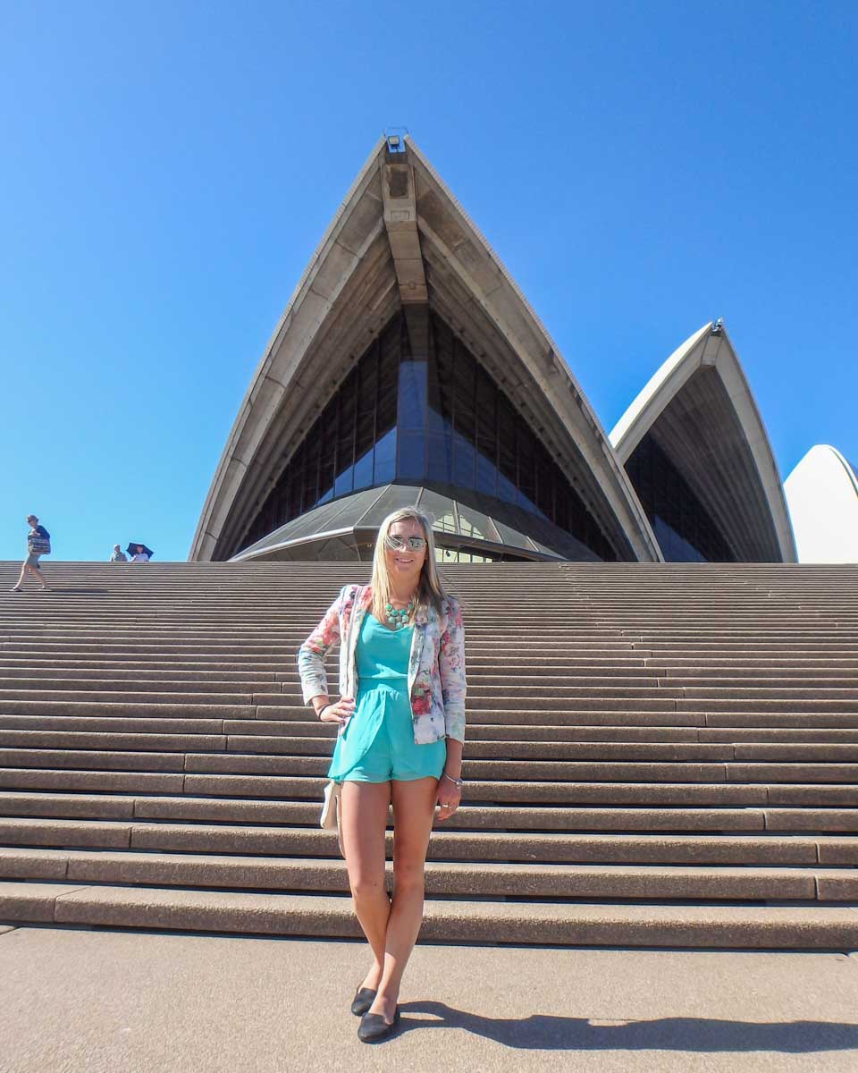 Bailey out the front of the Sydney Opera House