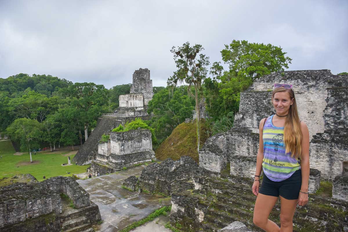 Bailey poses for a photo at Tikal, Guatemala