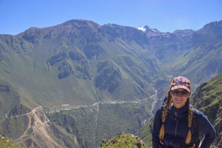 Bailey poses for a photo in Colca Canyon, Peru