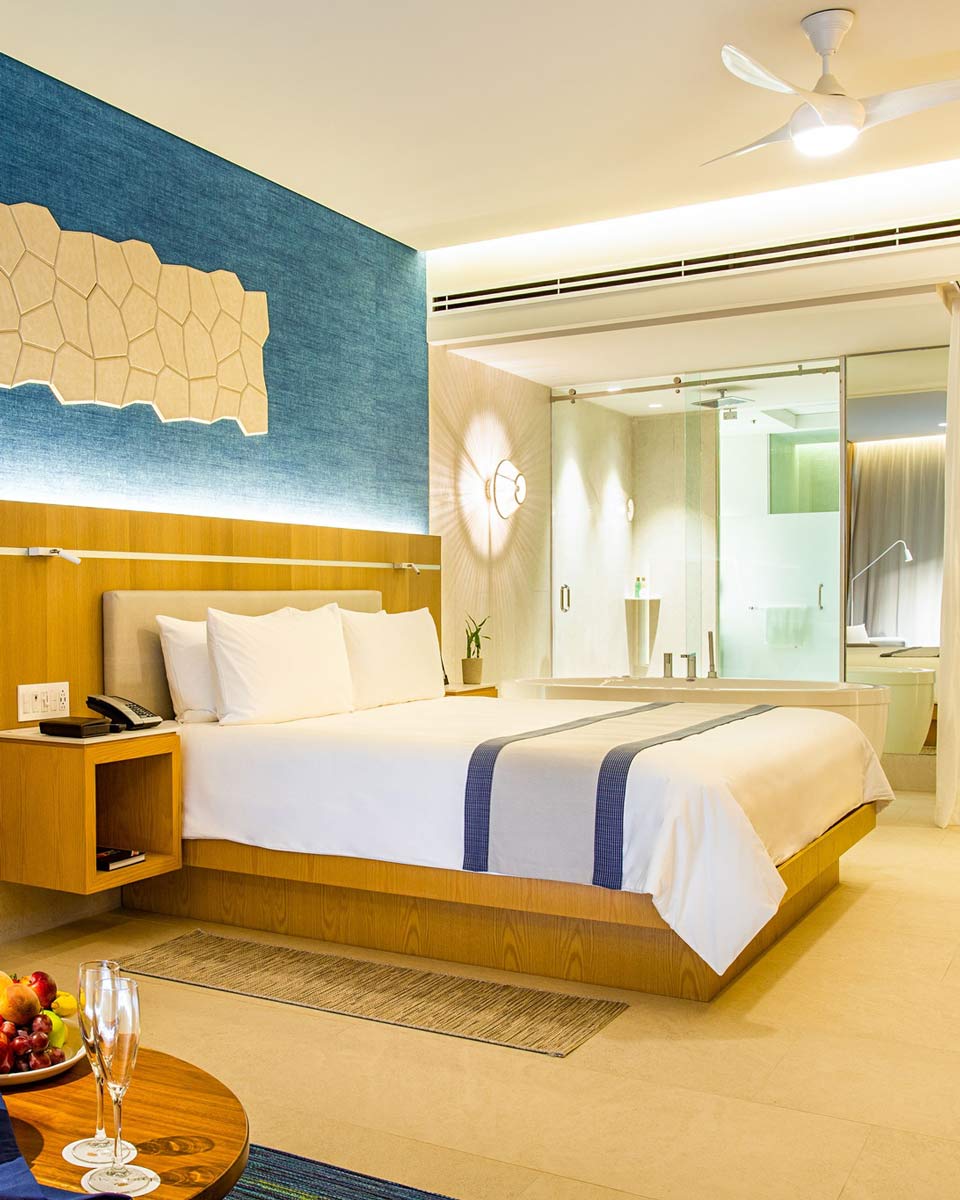 inside a bedroom at Dreams Vista Cancun Golf & Spa Resort