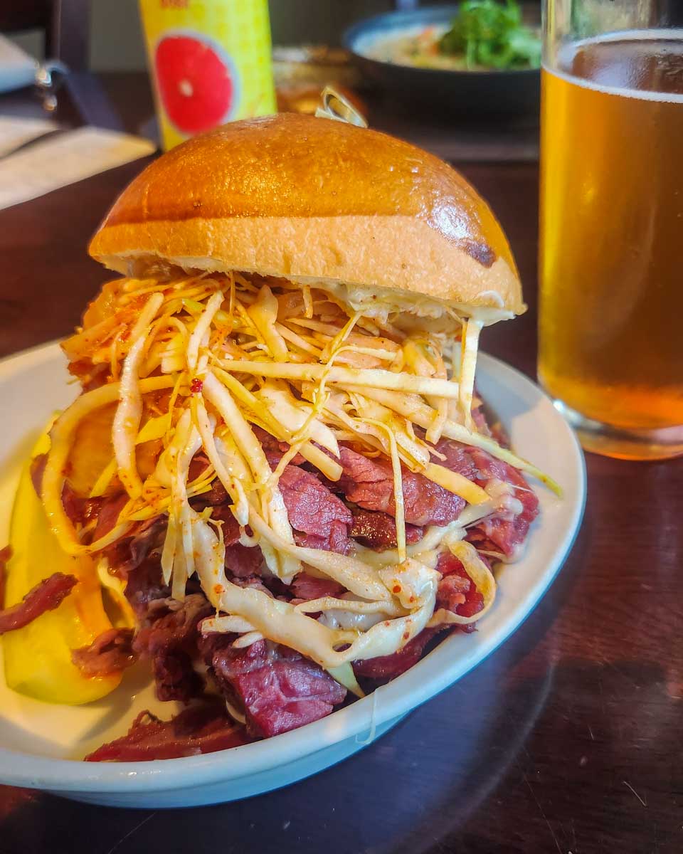 Brisket sandwich at Mile One Eating House 