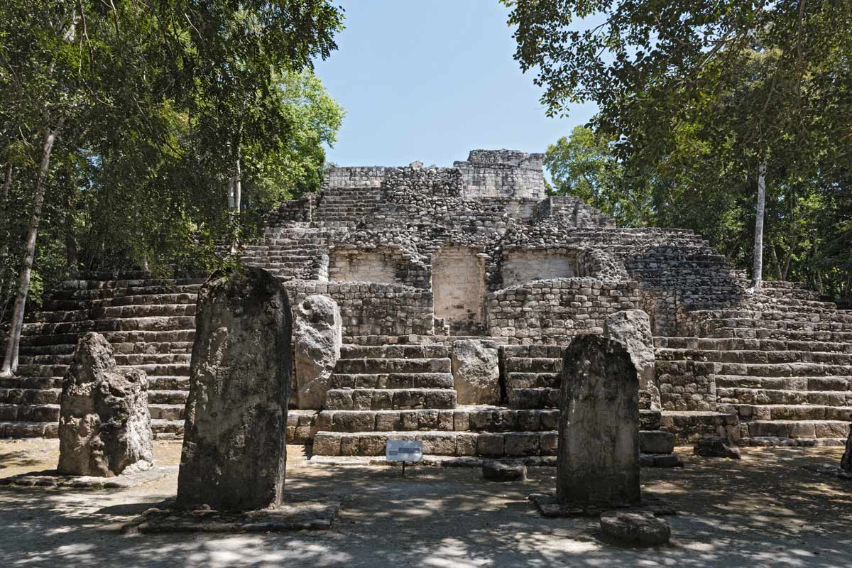 The ruins of the ancient Mayan city of Calakmul, Mexico