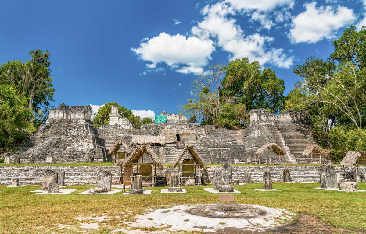 Center square and surrounding temples at Tikal