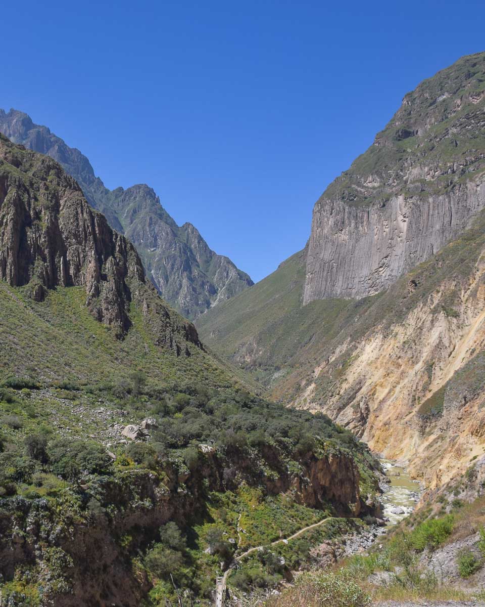 Deep cliffs in Colca Canyon