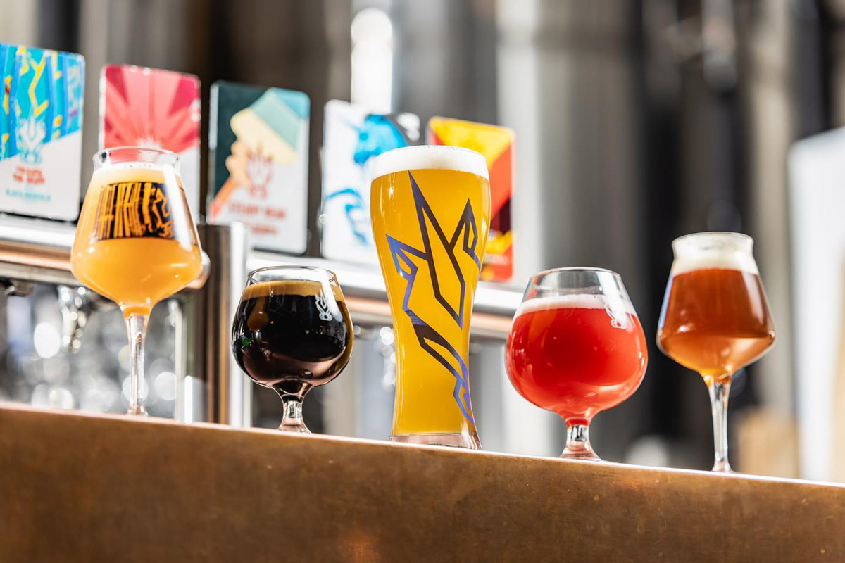 Variety of drinks at Blasta Brewing Company in Perth Australia