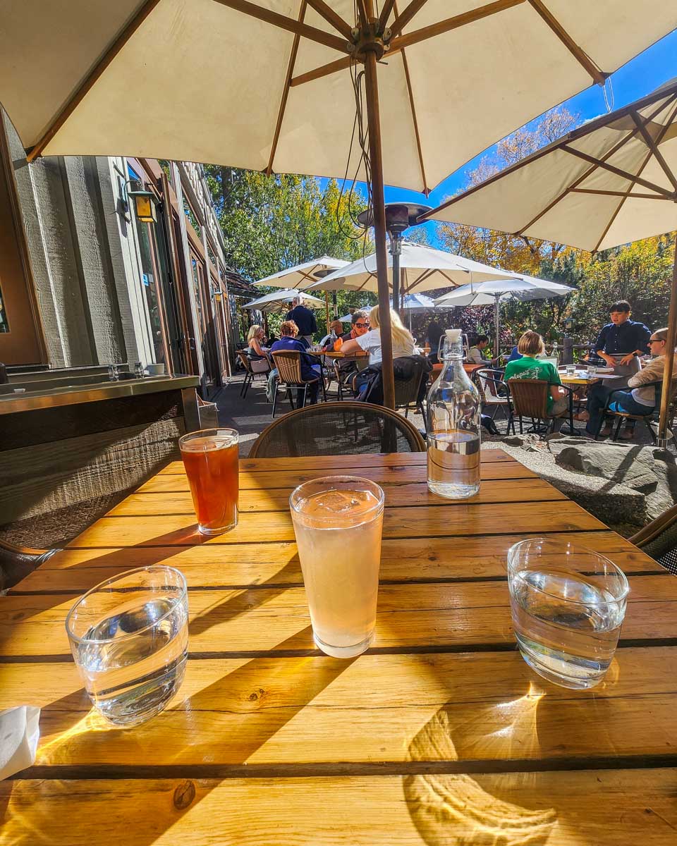 Drinks at the River Cafe in Calgary