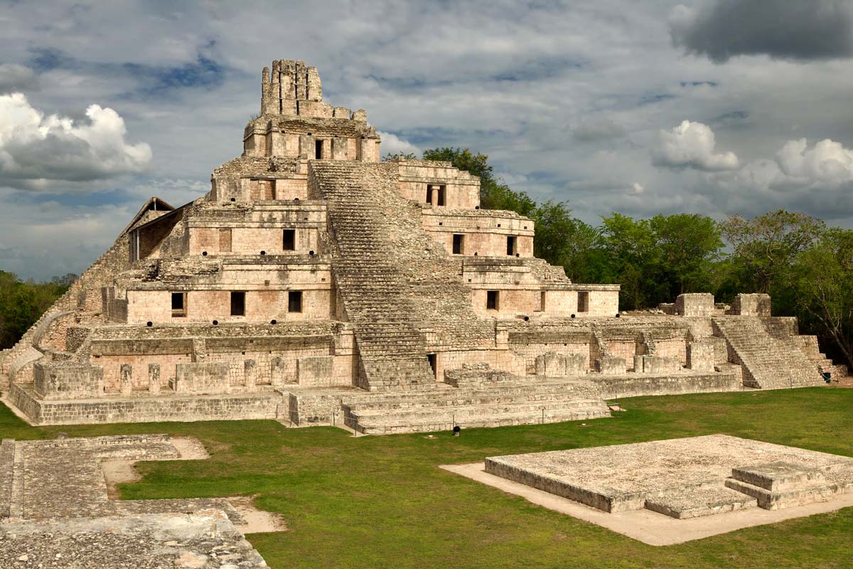 Archaeological center of Edzna in Mexico