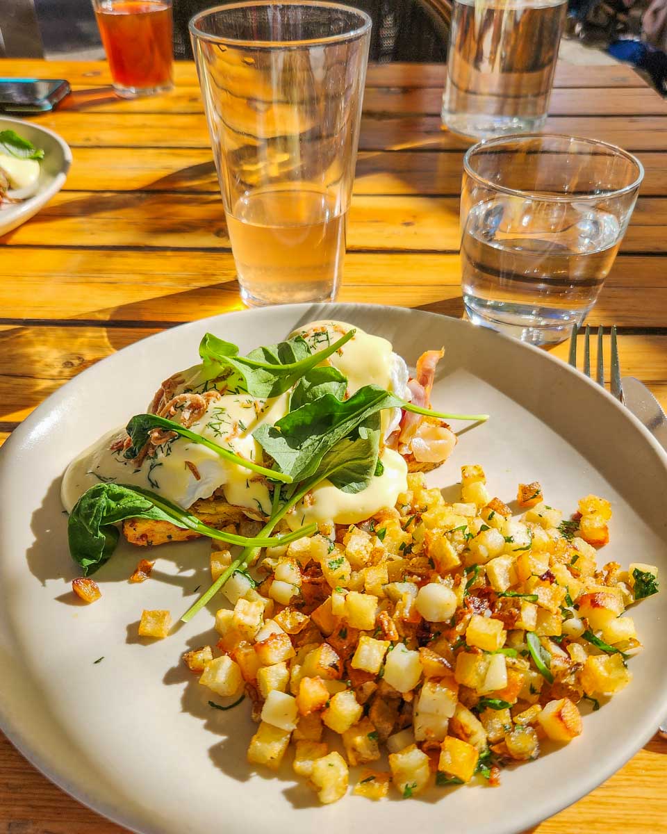 Eggs Benny at the River Cafe in Calgary