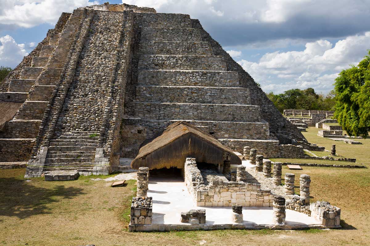 Mayapan ruins in Mexico