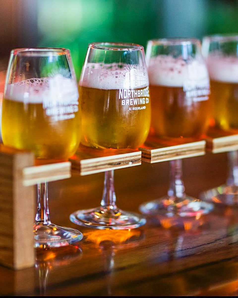 Northbridge brewing tasting paddle