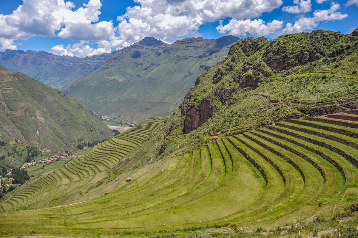 Pisac Terraces in the Sacred Valley near Cusco, Peru