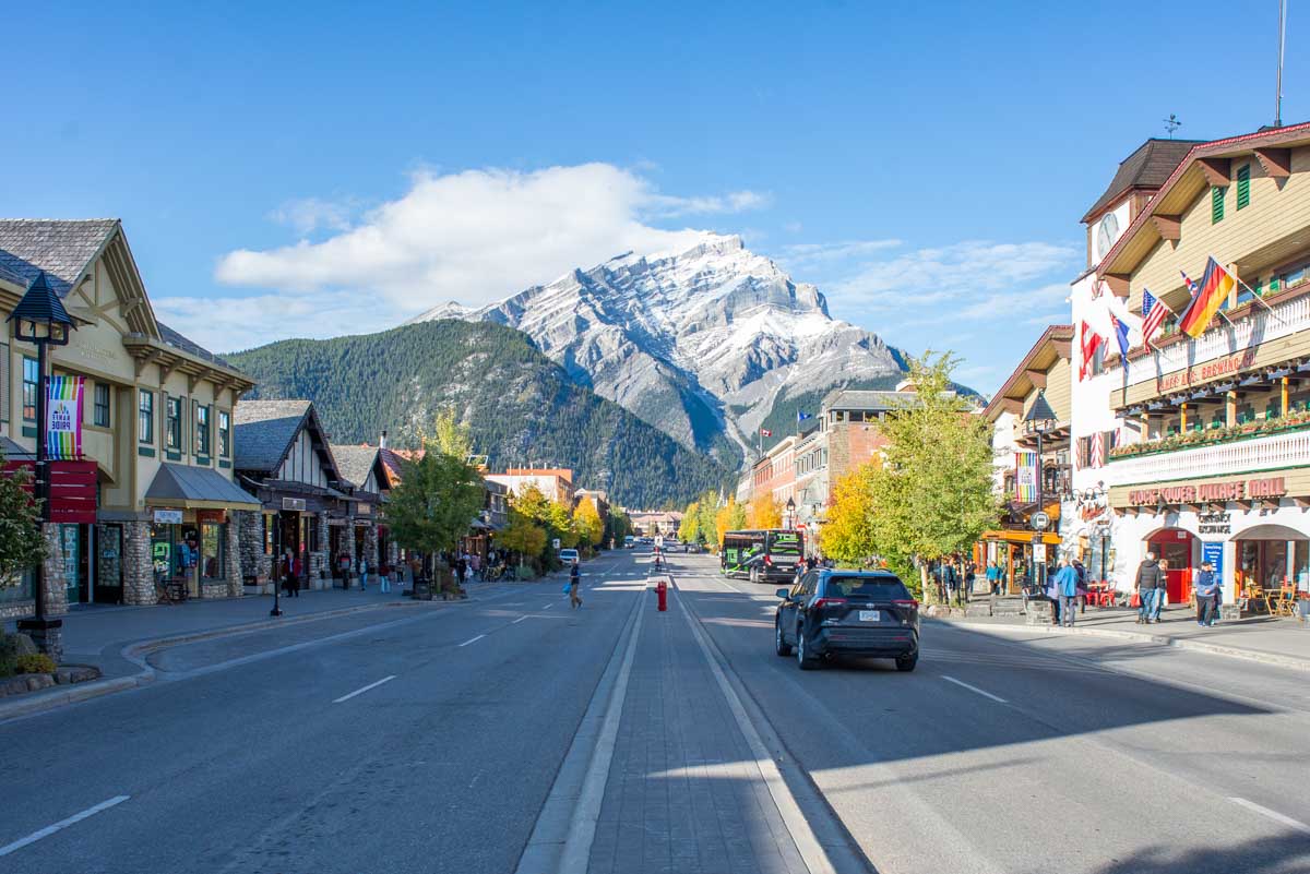 Scenic shot of Banff town