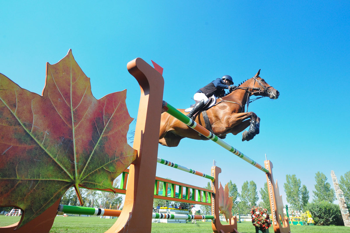 Show jumping at Spruce Meadows in Calgary, Alberta, Canada
