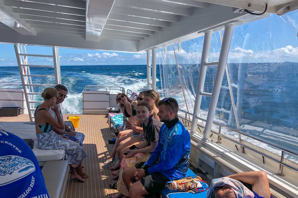 Tour group on a Whale shark tour from Exmouth