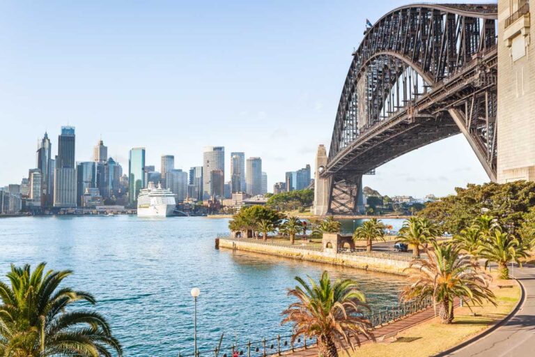 View of Sydney Harbour Bridge and the city