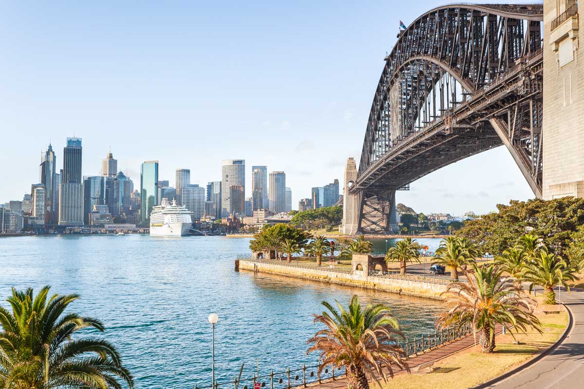 View of Sydney Harbour Bridge and the city