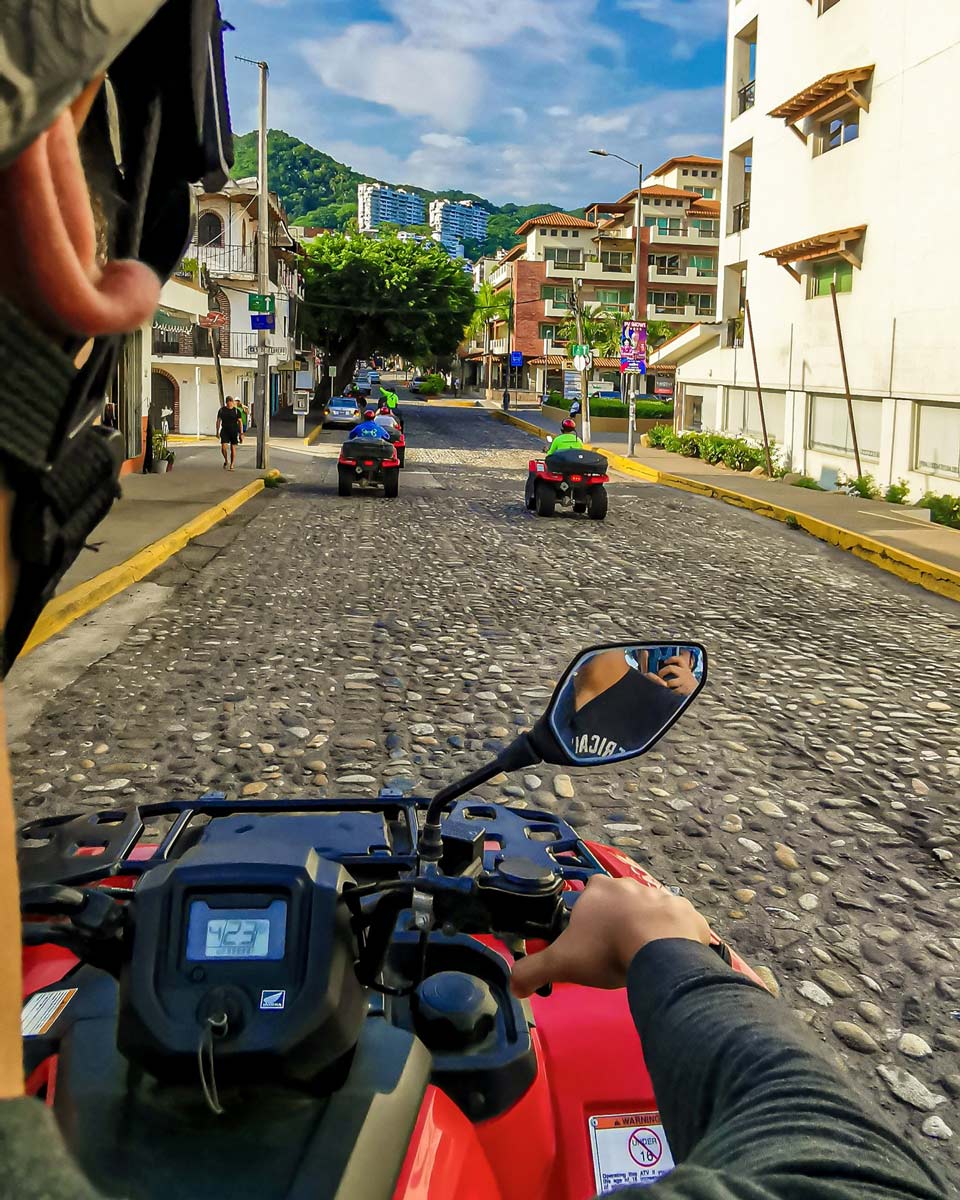 driving through the old town of Vallarta, Puerto Vallarta, Mexico