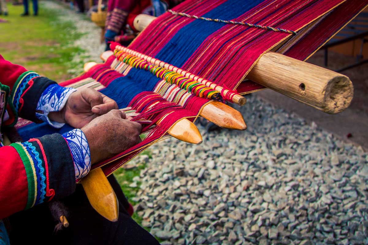 weaving in Chinchero, Sacred Valley