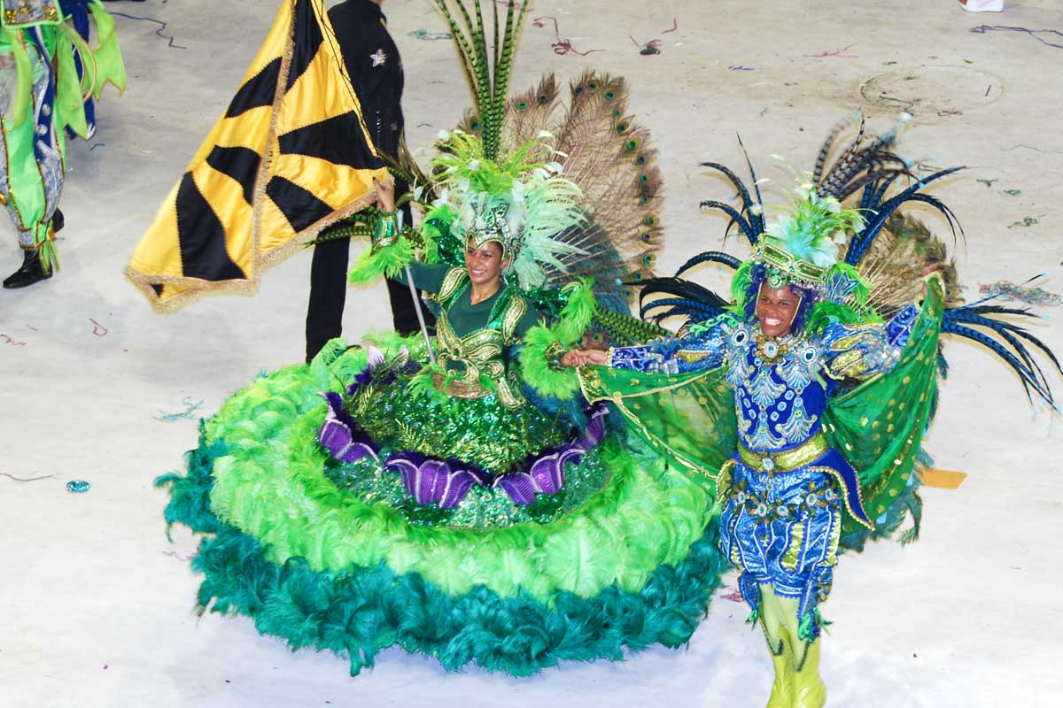 A dancer in the sambadrome in rio de janeiro brazil