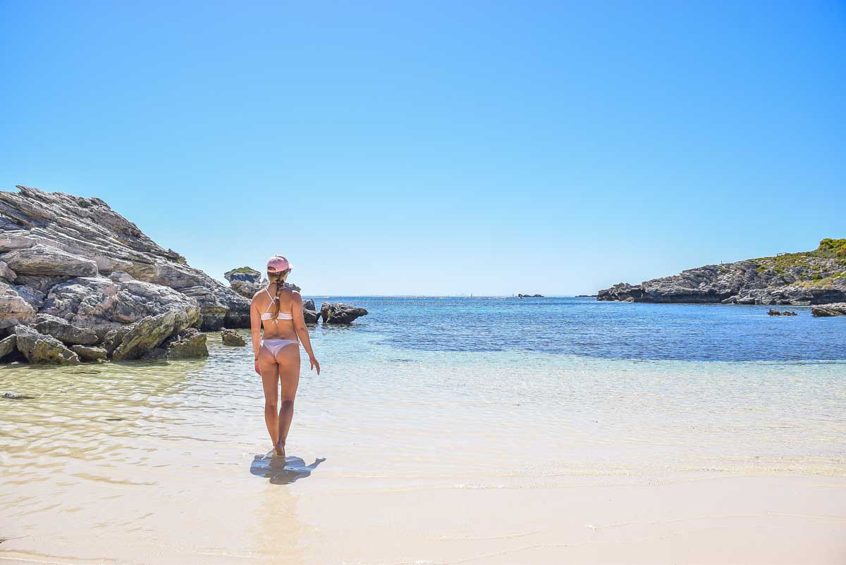 Bailey at Little Salmon Bay on Rottnest Island