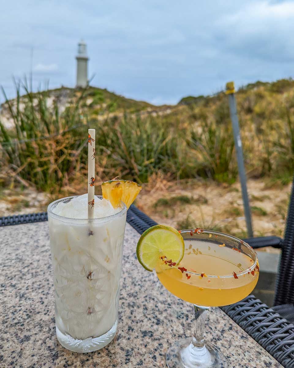 Cocktails at Pinky's Rottnest Island, WA