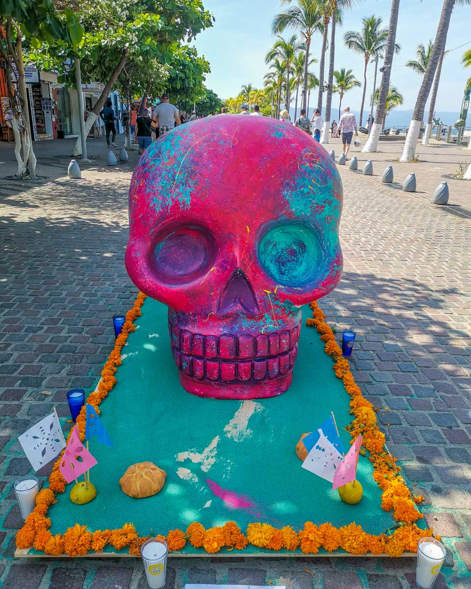 Skull in Puerto Vallarta during Day of the Dead