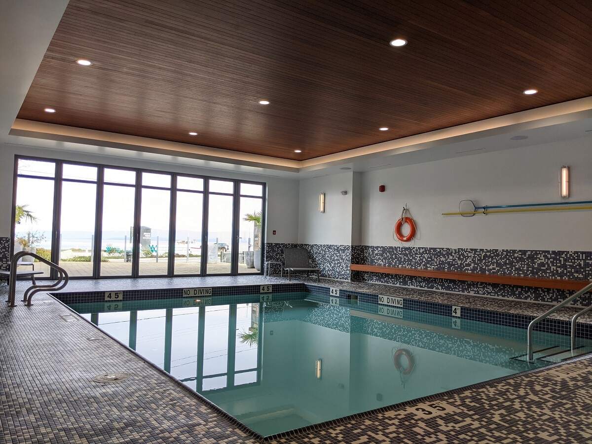 the indoor pool at Qualicum Beach Inn