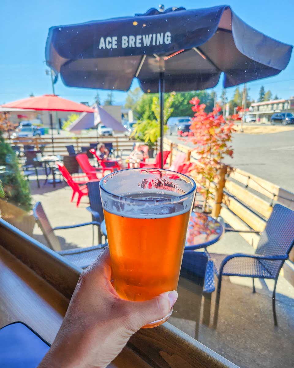 A beer at Ace Brewing in Courtney, BC