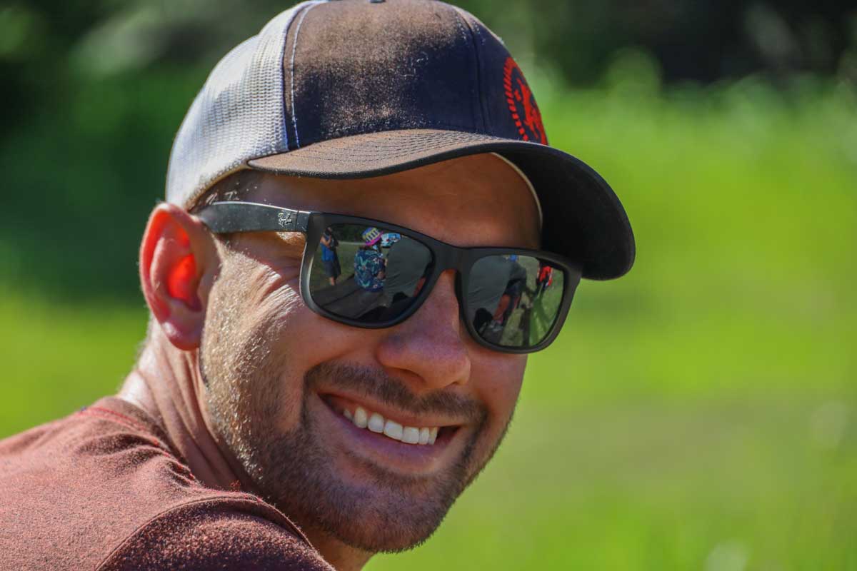 A close up of Daniel in Mount Robson Provincial Park