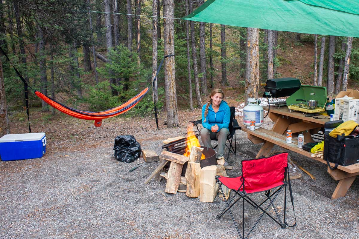 Bailey at the Lower Lake Campground - Peter Lougheed