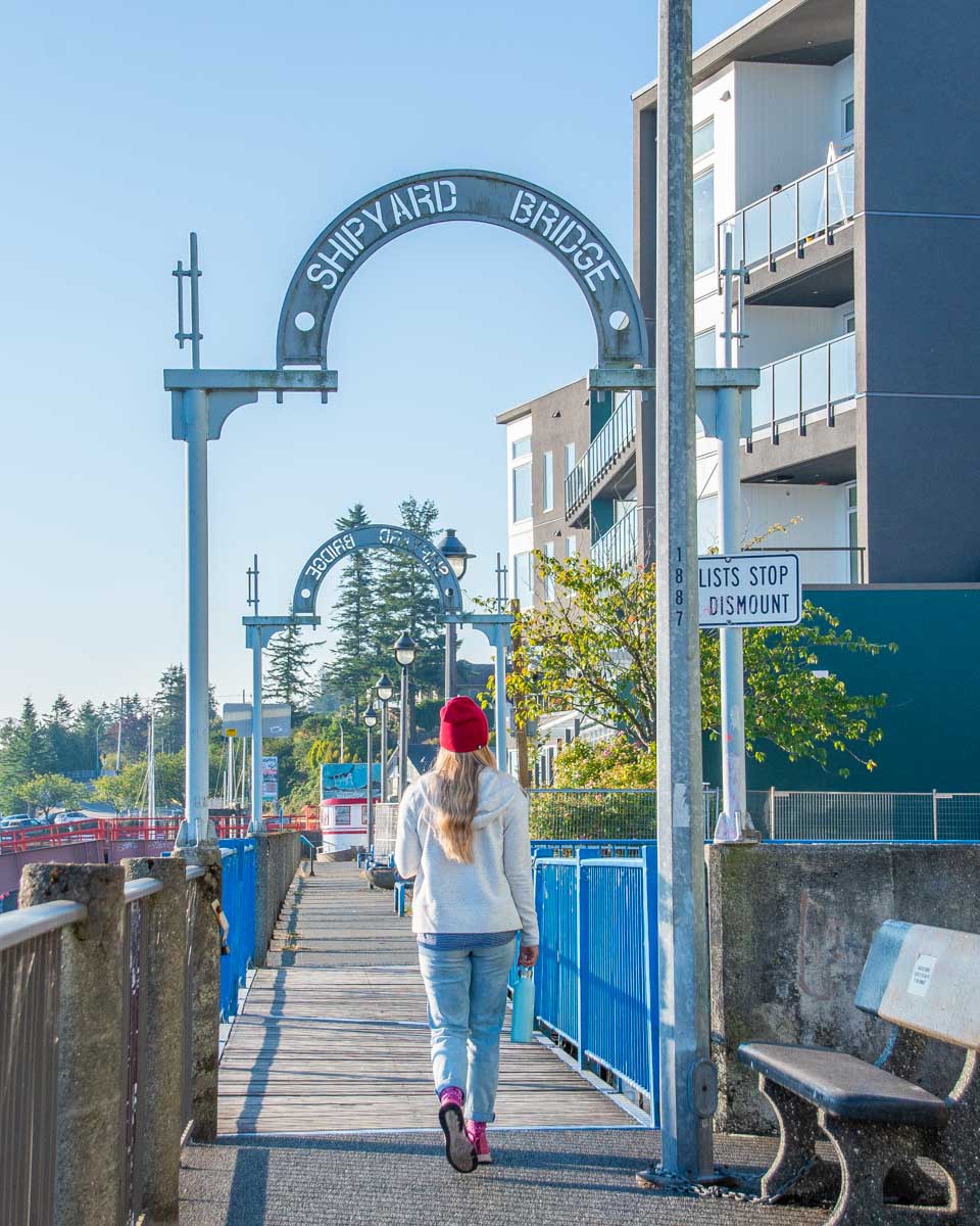 Bailey walks the coast in Campbell River