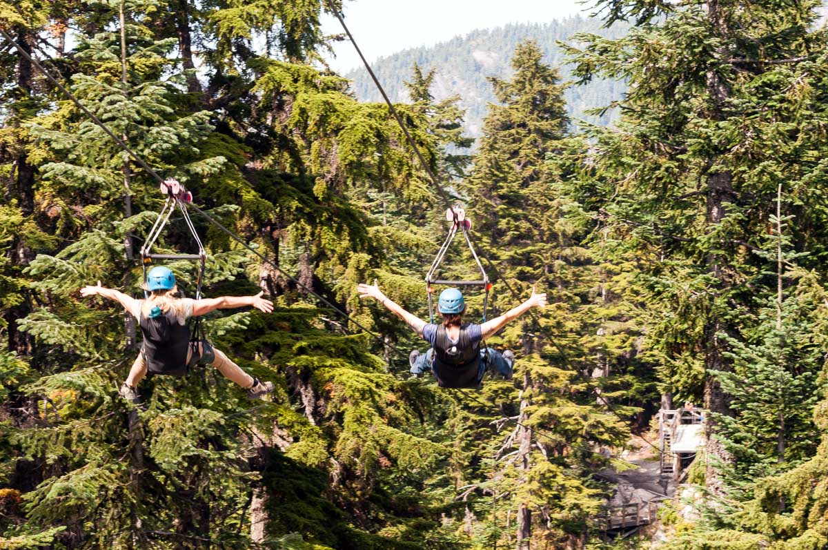 Ziplining at grouse mountain, Vancouver