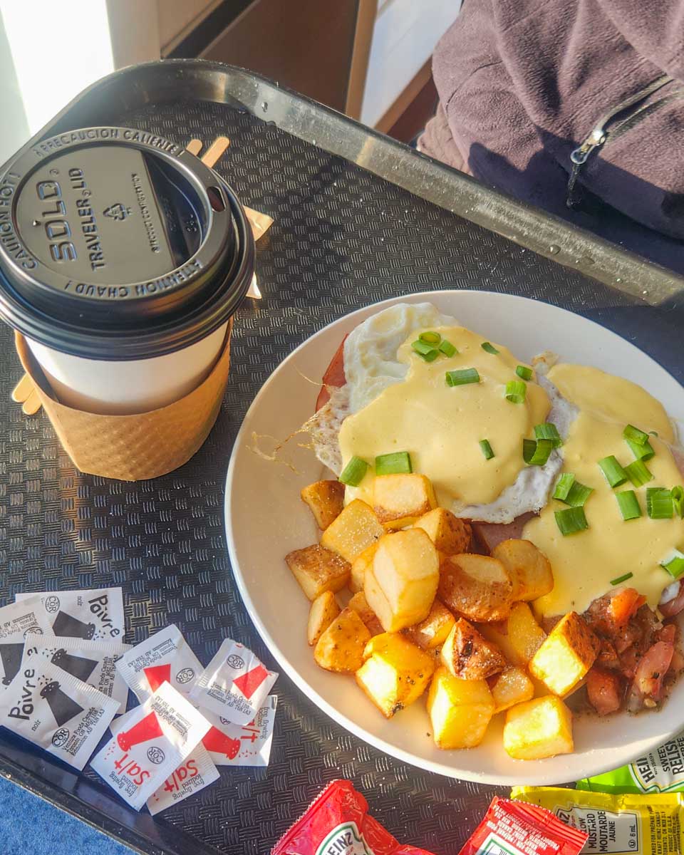 Eggs Benedict on a BC ferry to Vancouver Island