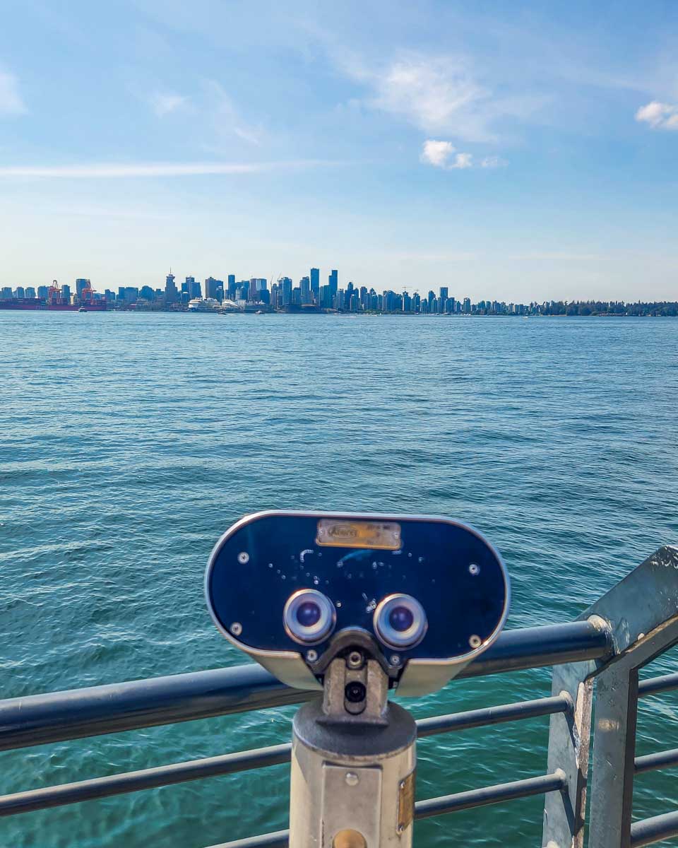End of the Burrard Dry Dock Pier with views of Vancouver