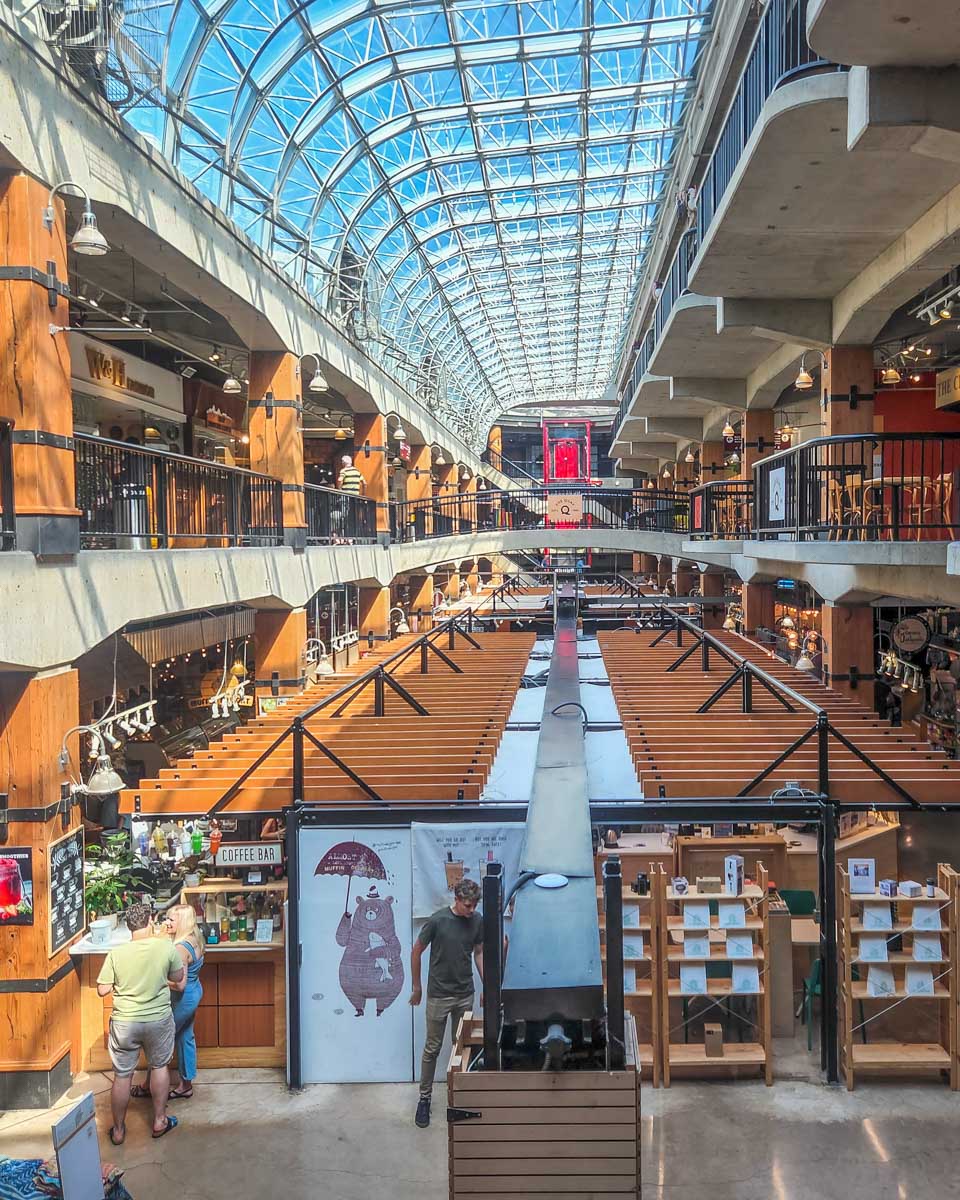 Inside of the Lonsdale Quay Market in Vancouver
