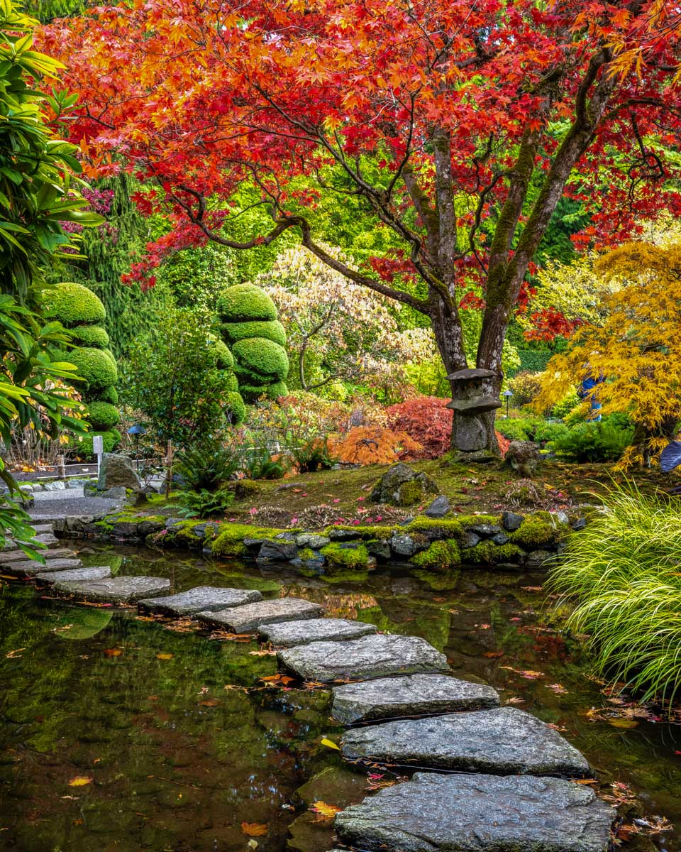 Japanese gardens at The Butchart Gardens in Victoria, BC