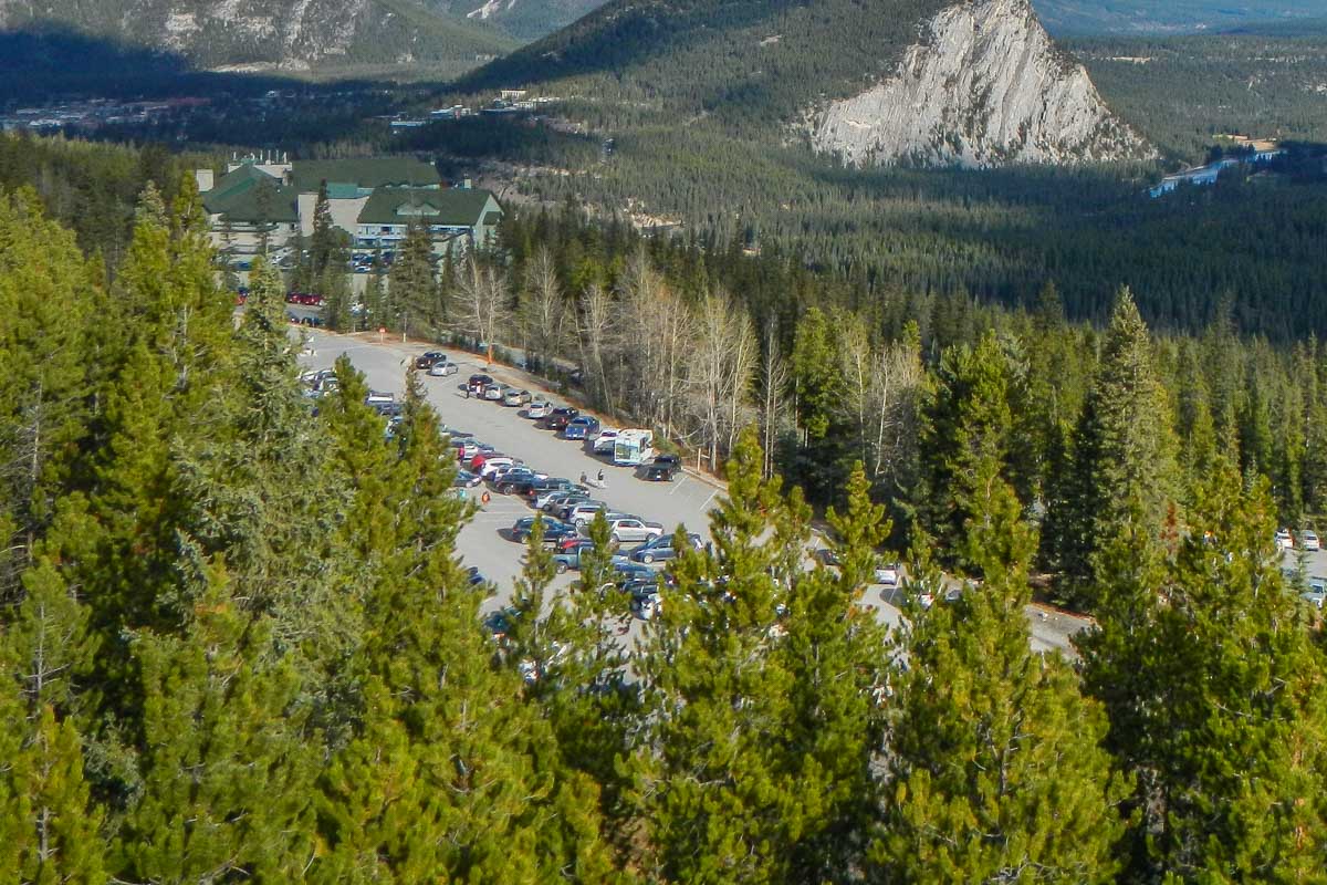 The Banff Gondola parking lot