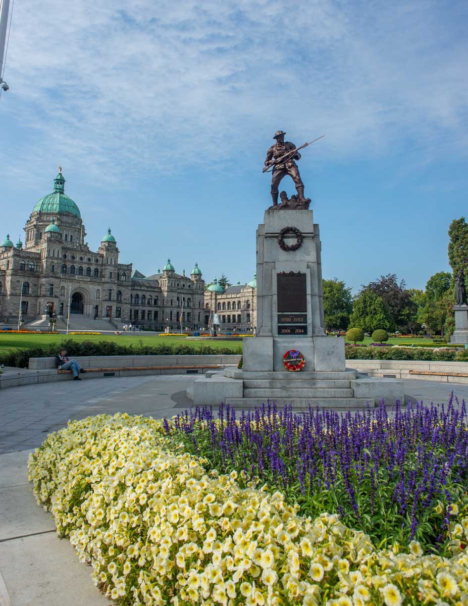 The parliamentary building in Victoria, BC