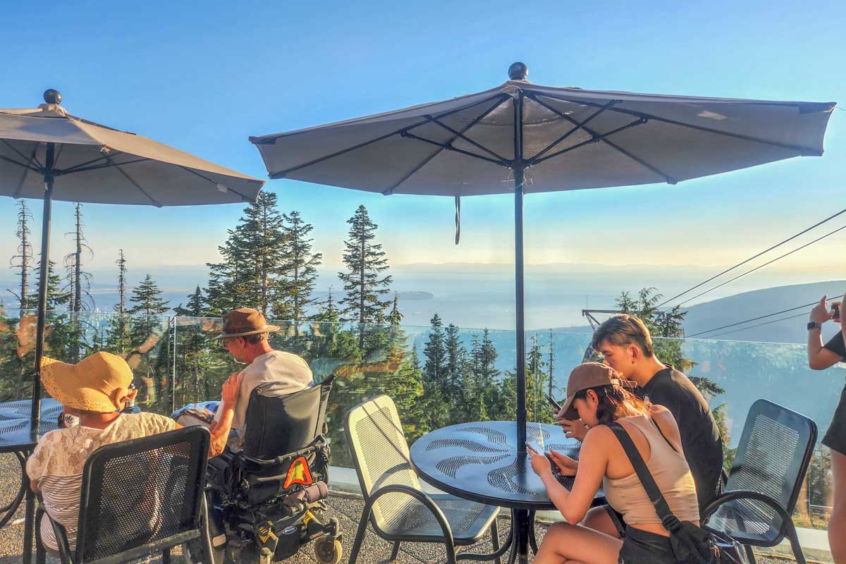 View from the dinning are on Grouse Mountain, Vancouver