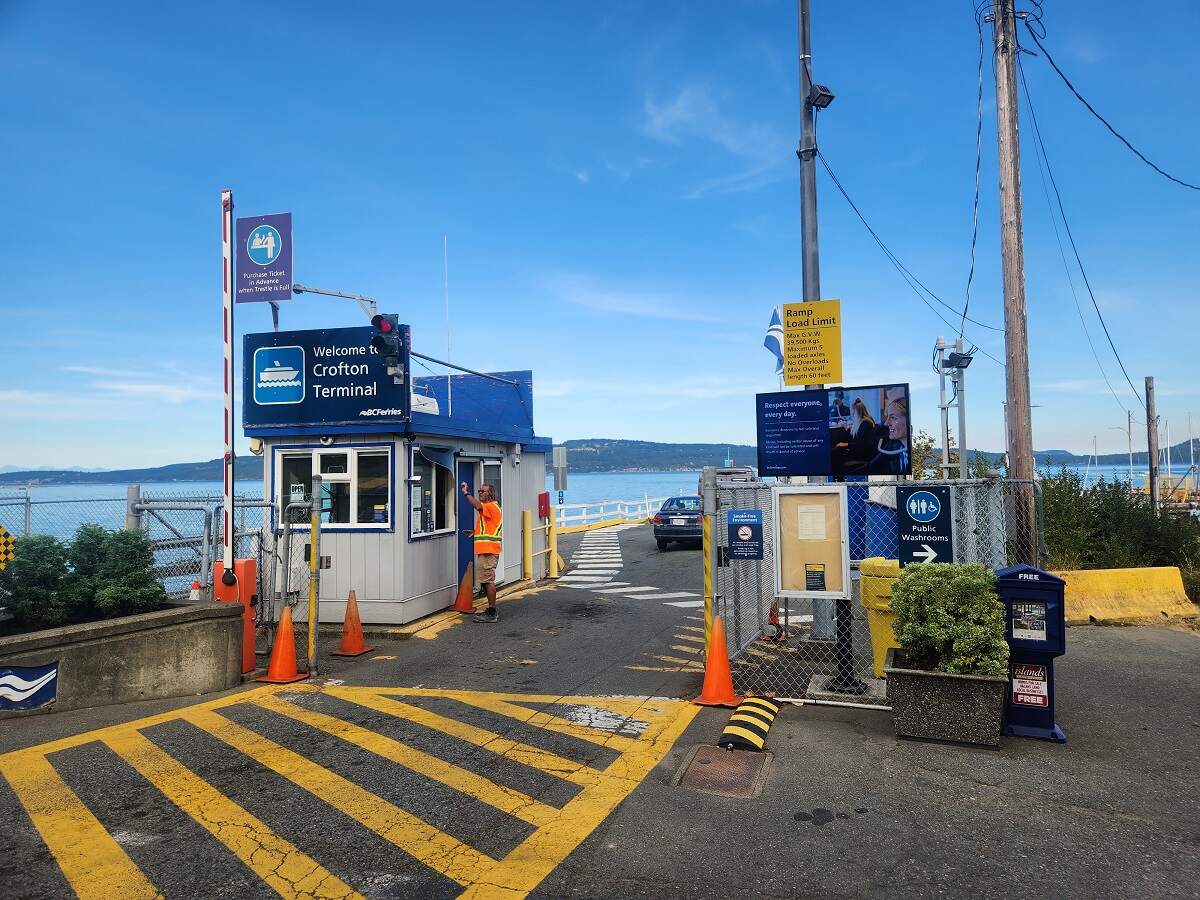the ferry terminal at Crofton on Vancouver Island to get to Salt Spring Island
