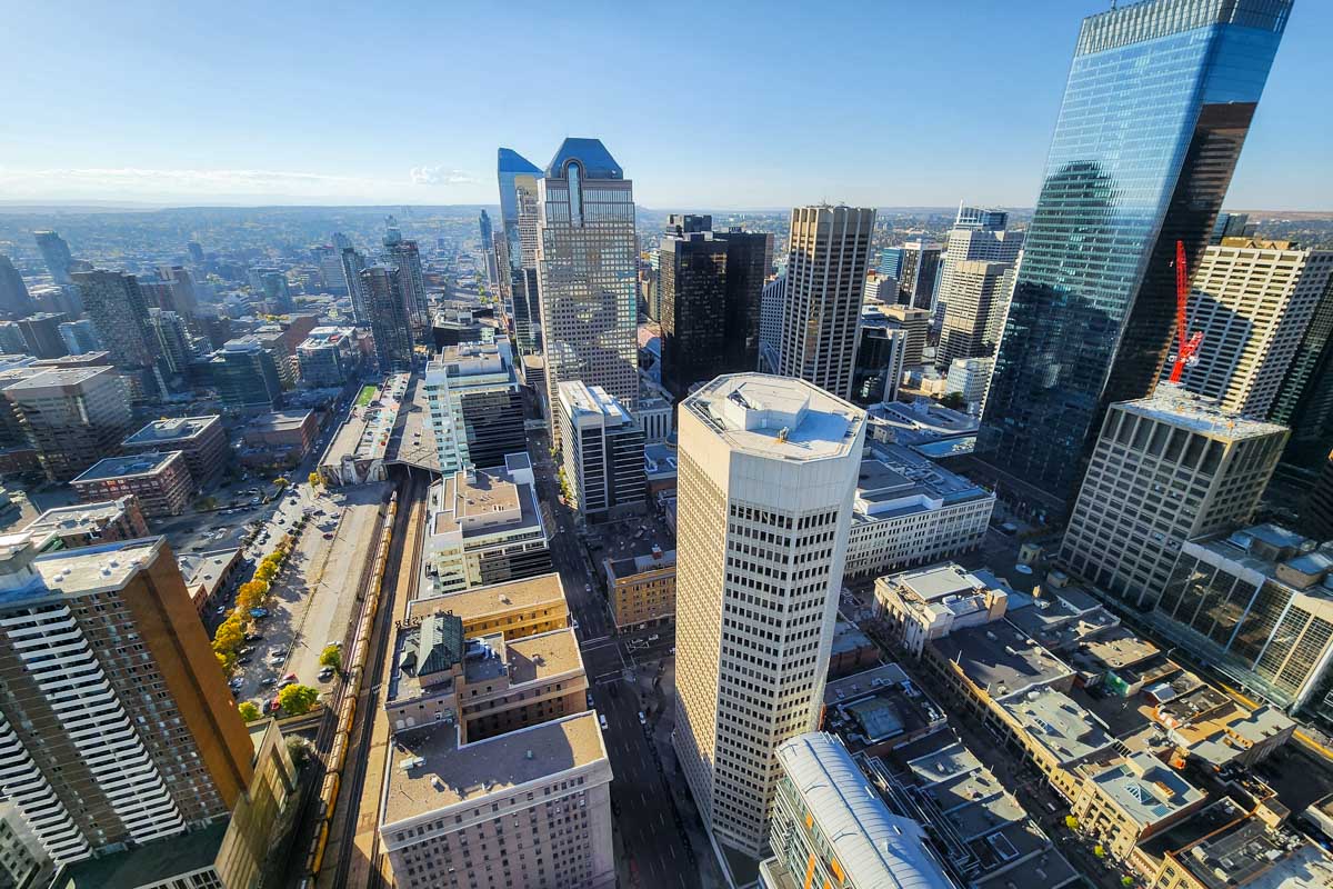 Calgary Skyline from the sky tower