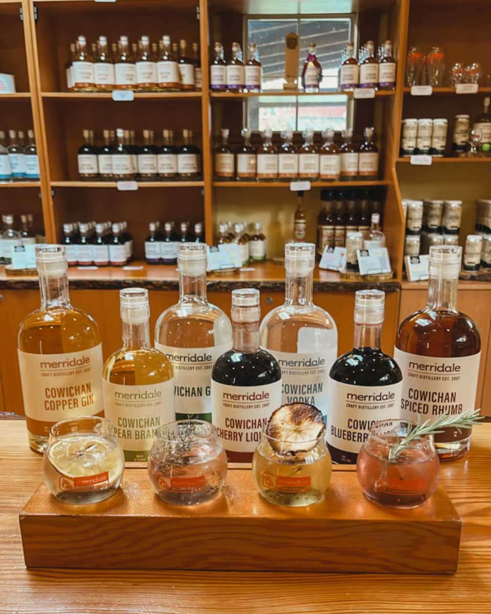 Drinks at Merridale Cidery & Distillery