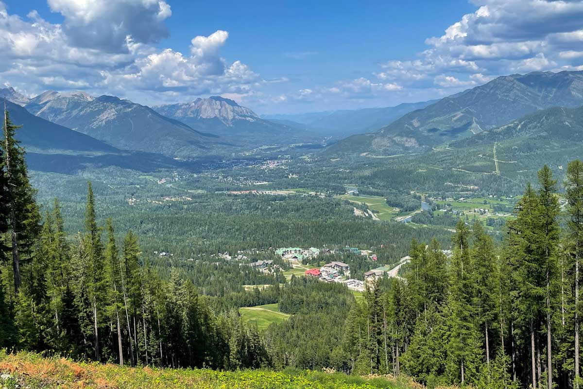 View from the top fo the Fernie Alpine Resort Sightseeing Gondola