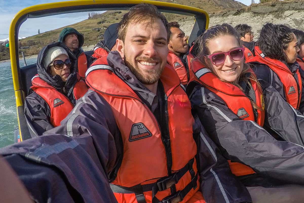 Bailey and Daniel go jet boating in Fiji