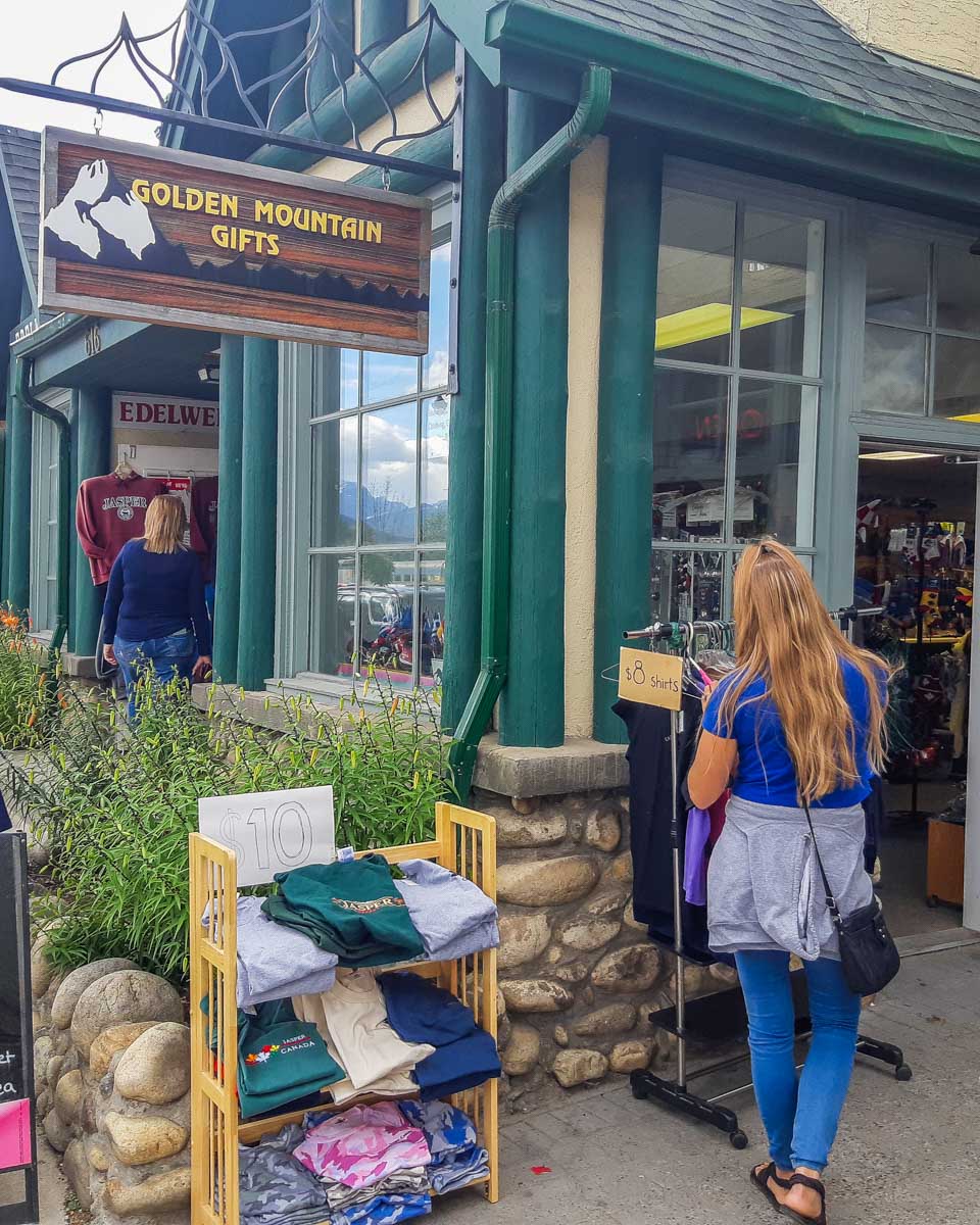 Bailey shops on Connaught Street in Jasper