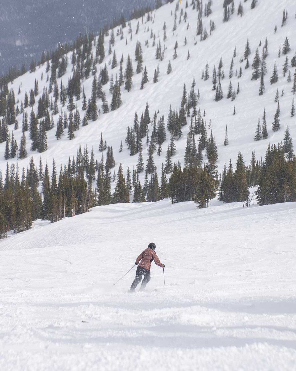 Bailey skiing at Marmot Basin in Jasper National Park
