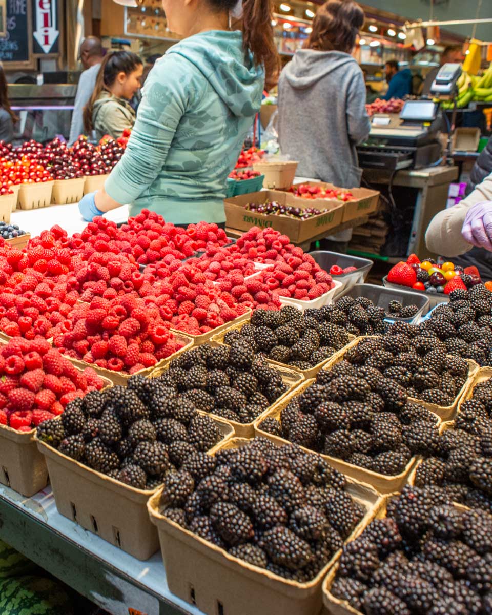 Fresh BC Berries at the Granville Island Public Market