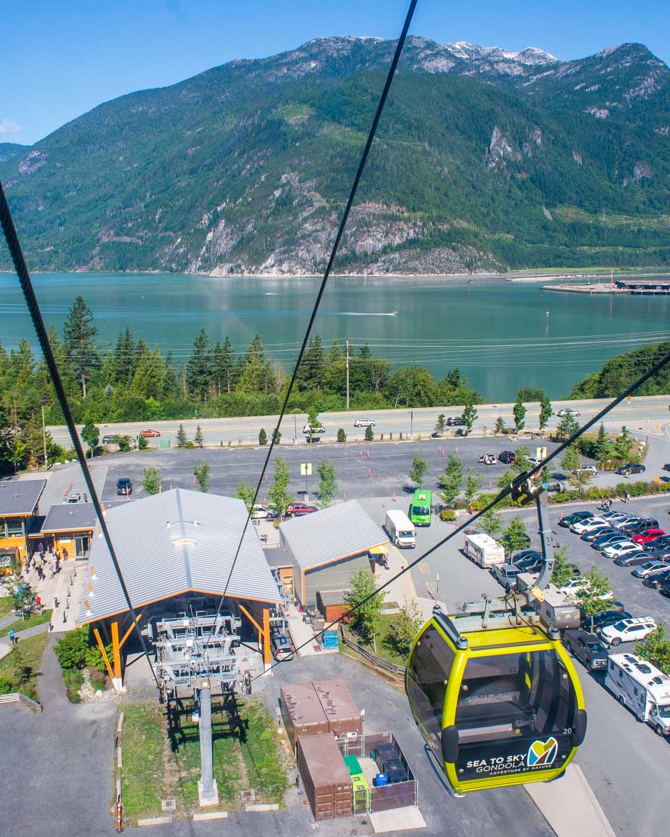 The Sea to Sky Gondola travels up to the top