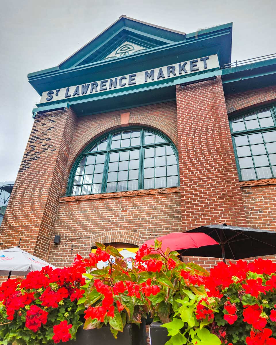 The front of the St Lawrence Market in Toronto
