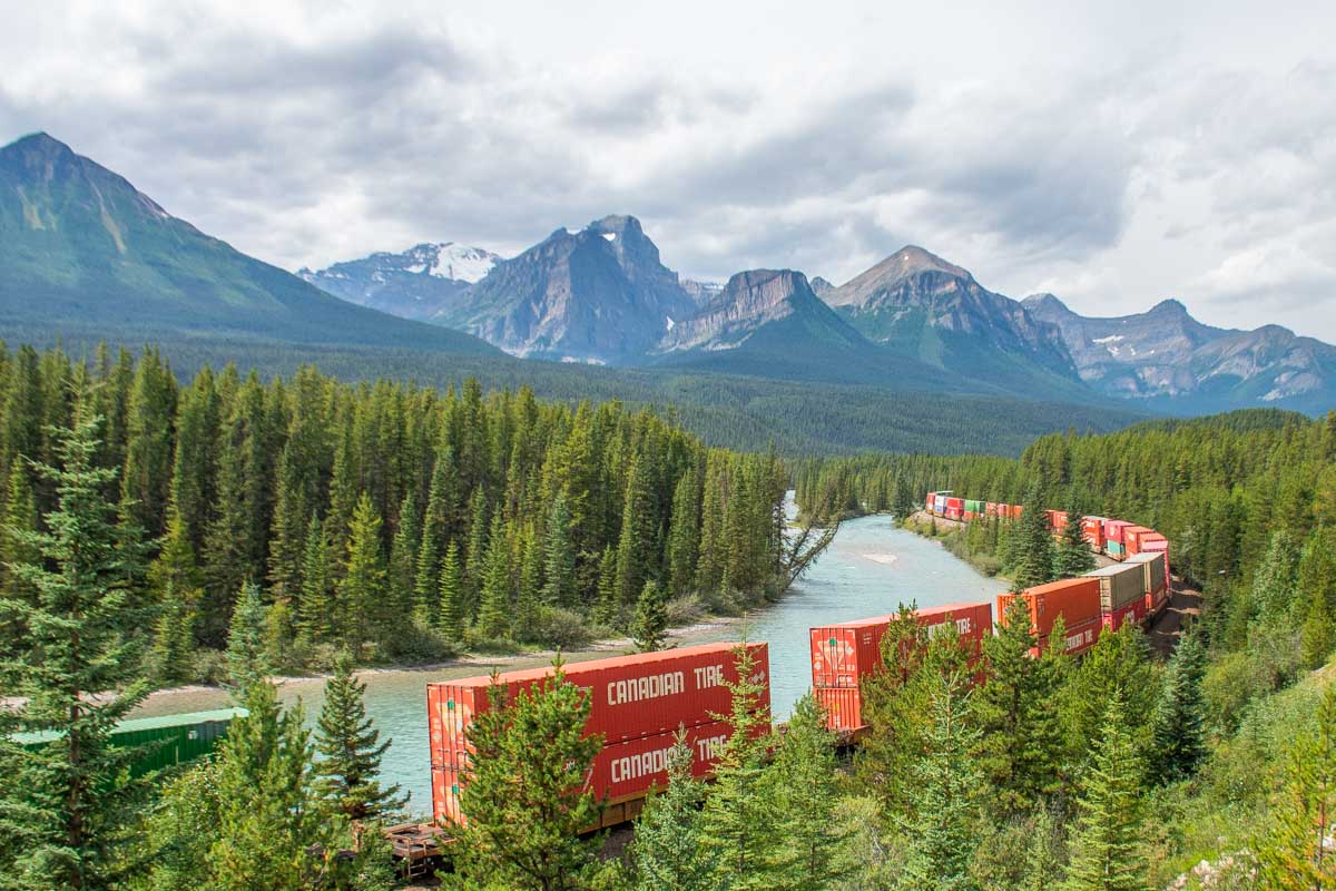 Train at Morant's Curve, Banff